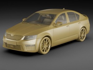 skoda octavia rs sedan 2014 Modelo 3D