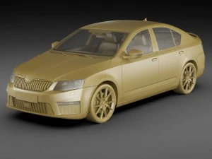 skoda octavia rs sedan 2014 3D Model