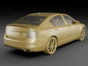 skoda octavia rs sedan 2014 3D Model