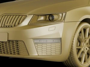 skoda octavia rs sedan 2014 3D Model