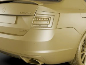 skoda octavia rs sedan 2014 3D Model