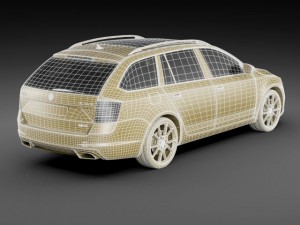 skoda octavia combi rs Model 3D