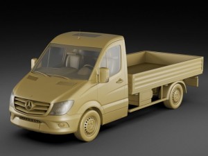mercedes sprinter 2013 pickup 3D Model