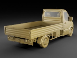 mercedes sprinter 2013 pickup 3D Model