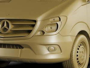 mercedes sprinter 2013 pickup 3D Model