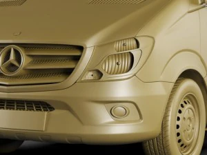 mercedes sprinter 2013 pickup 3D Model