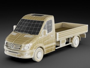 mercedes sprinter 2013 pickup 3D Model