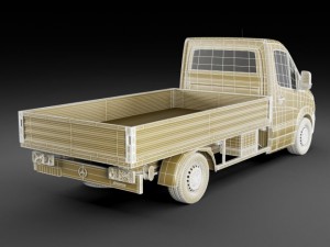 mercedes sprinter 2013 pickup 3D Model