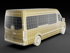 mercedes sprinter 2013 minibus 3D Model