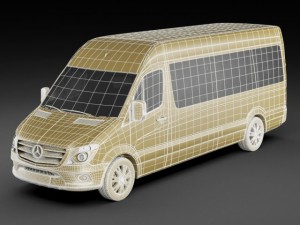 mercedes sprinter 2013 minibus Modelo 3D