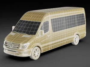 mercedes sprinter 2013 minibus 3D Model