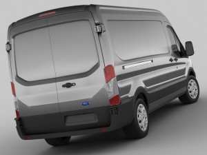 transit maxi van 2014 Modelo 3D