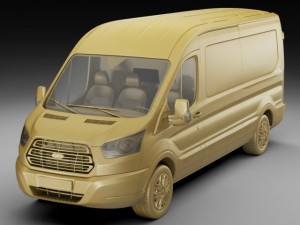 transit maxi van 2014 Modelo 3D