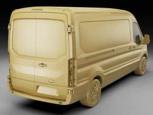 transit maxi van 2014 Modelo 3D