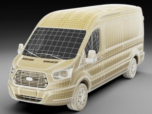 transit maxi van 2014 Modelo 3D