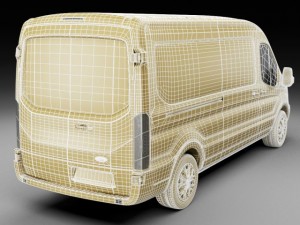transit maxi van 2014 Modelo 3D