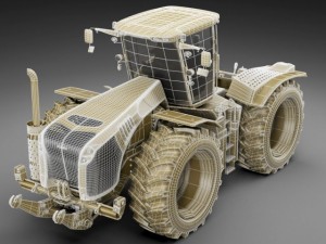 claas xerion tractor Modèle 3D