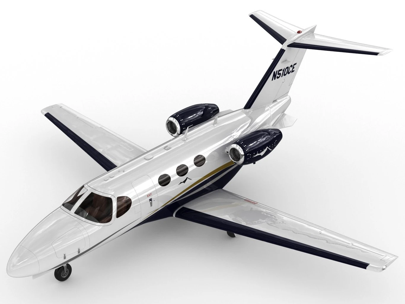 cessna 510 citation mustang 3D Model .c4d .max .obj .3ds .fbx .stl .blend 