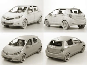 10 cars collection plus coach 3D Model