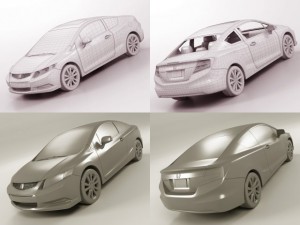 10 cars collection plus coach 3D-Modell