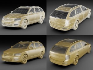 10 cars collection plus coach 3D-Modell