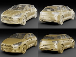 10 cars collection plus coach 3D-Modell