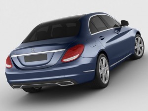 mercedes c class 2014 exclusive 3D मॉडल