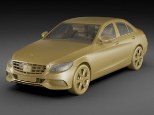 mercedes c class 2014 exclusive 3D मॉडल