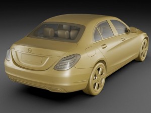 mercedes c class 2014 exclusive 3D मॉडल