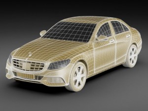 mercedes c class 2014 exclusive 3D मॉडल