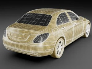 mercedes c class 2014 exclusive 3D Model