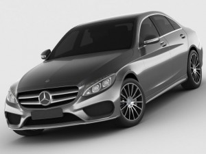 mercedes c class 2014 amg line 3D Model