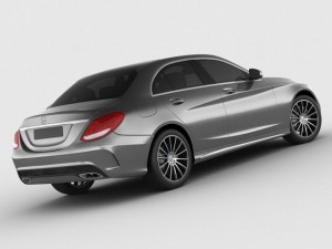mercedes c class 2014 amg line Modello 3D