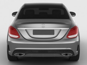 mercedes c class 2014 amg line Modello 3D