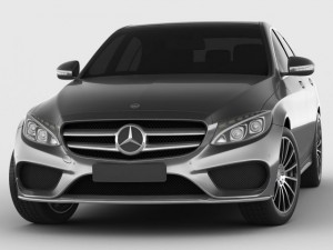 mercedes c class 2014 amg line Modello 3D
