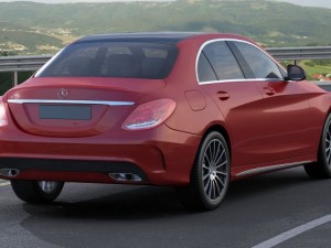 mercedes c class 2014 amg line Modello 3D