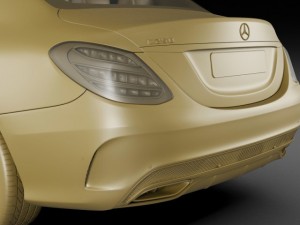 mercedes c class 2014 amg line Modello 3D