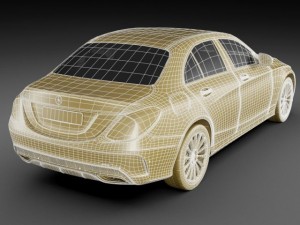 mercedes c class 2014 amg line Modello 3D