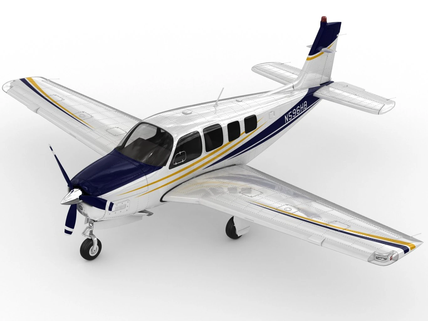 beechcraft bonanza g36 3D Model .c4d .max .obj .3ds .fbx .stl .blend 