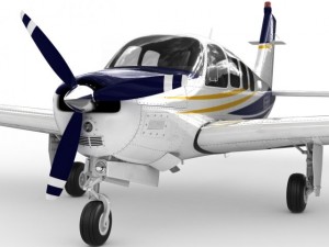 beechcraft bonanza g36 3D 모델
