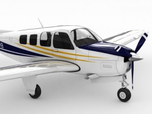beechcraft bonanza g36 3D 모델