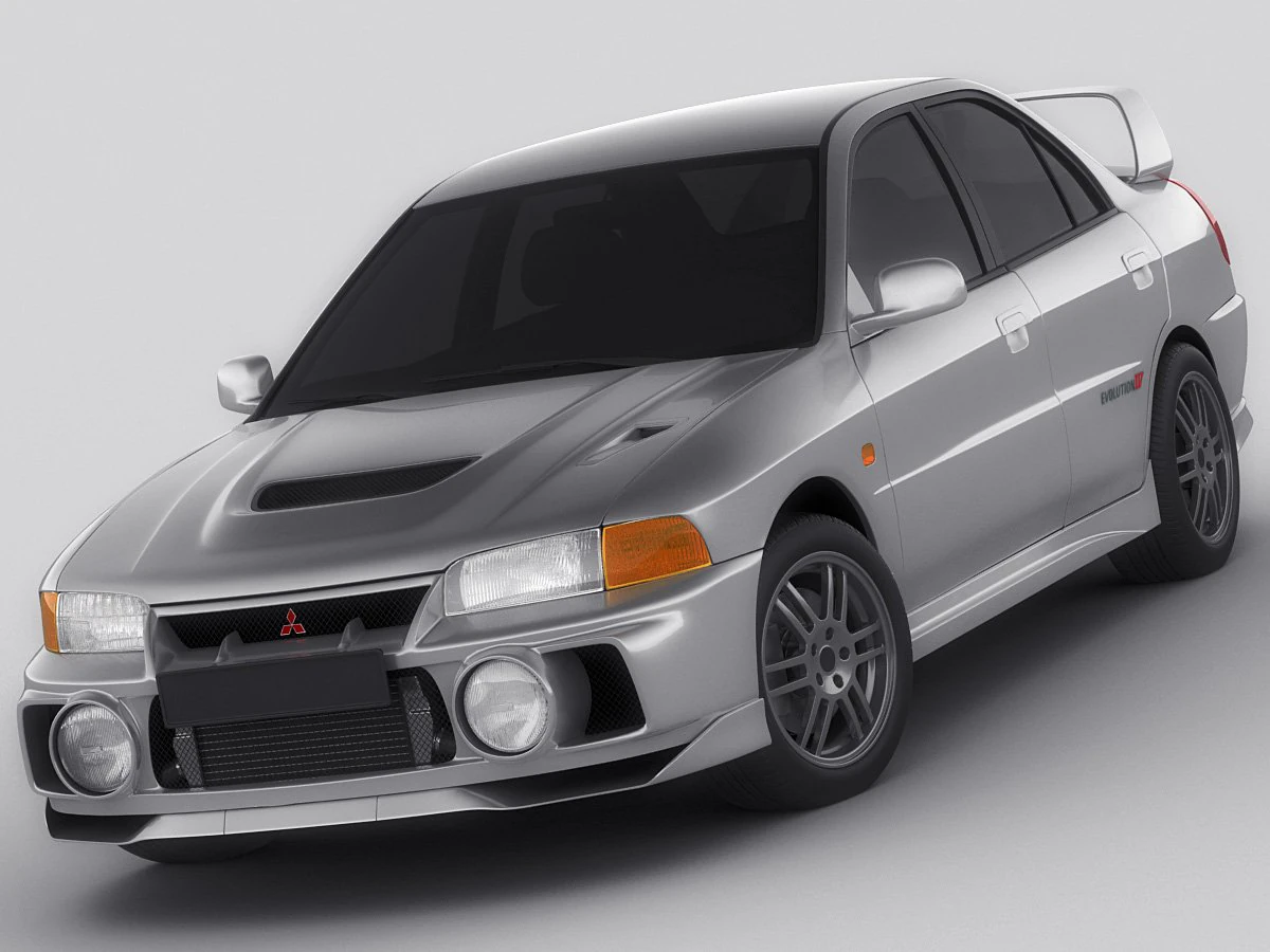 mitsubishi lancer evo iv 3D Model .c4d .max .obj .3ds .fbx .stl .blend 