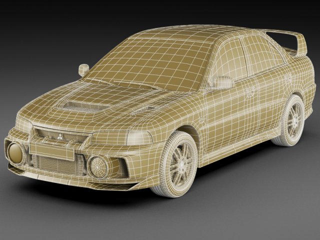 Mitsubishi Lancer Evo Iv 3D Модель In Седан 3DExport