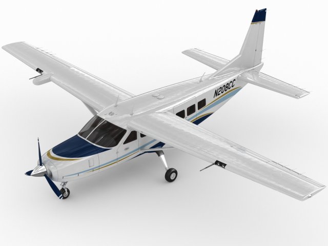 cessna 208 caravan Model 3D .c4d .max .obj .3ds .fbx .stl .blend 
