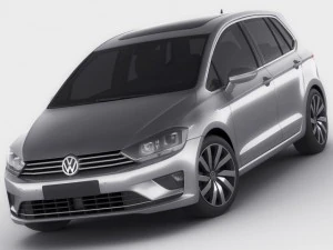 vw golf sportsvan 2014r Model 3D
