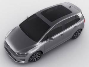 vw golf sportsvan 2014 Modelo 3D