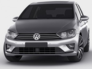 vw golf sportsvan 2014 Modelo 3D