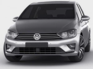 vw golf sportsvan 2014 3D Model