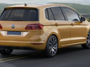 vw golf sportsvan 2014 3D Model