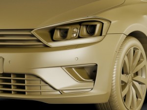 vw golf sportsvan 2014 Modelo 3D